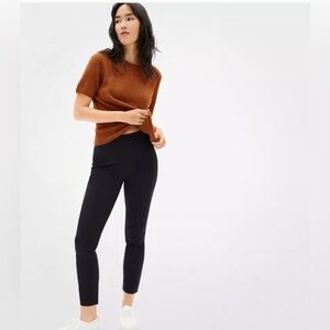 Women’s Everlane Black The Work Pant Side Zip Stretch Cotton Size 4 NWT
